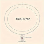 Gothic Spider Pendant Necklace with Zirconia Inlay