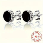 2g S925 Silvery Stud Earrings for Men and Women