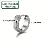 Matte Glitter Earrings and Studs - Street Style Stainless Steel - Men/Women