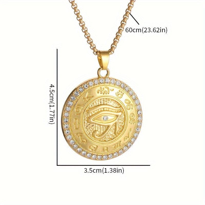 Men's Horus Eye Necklace Egyptian Amulet Pendant