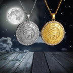 Men's Horus Eye Necklace Egyptian Amulet Pendant