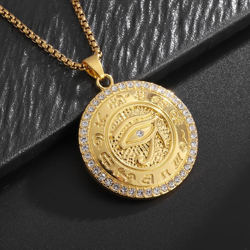 Men's Horus Eye Necklace Egyptian Amulet Pendant