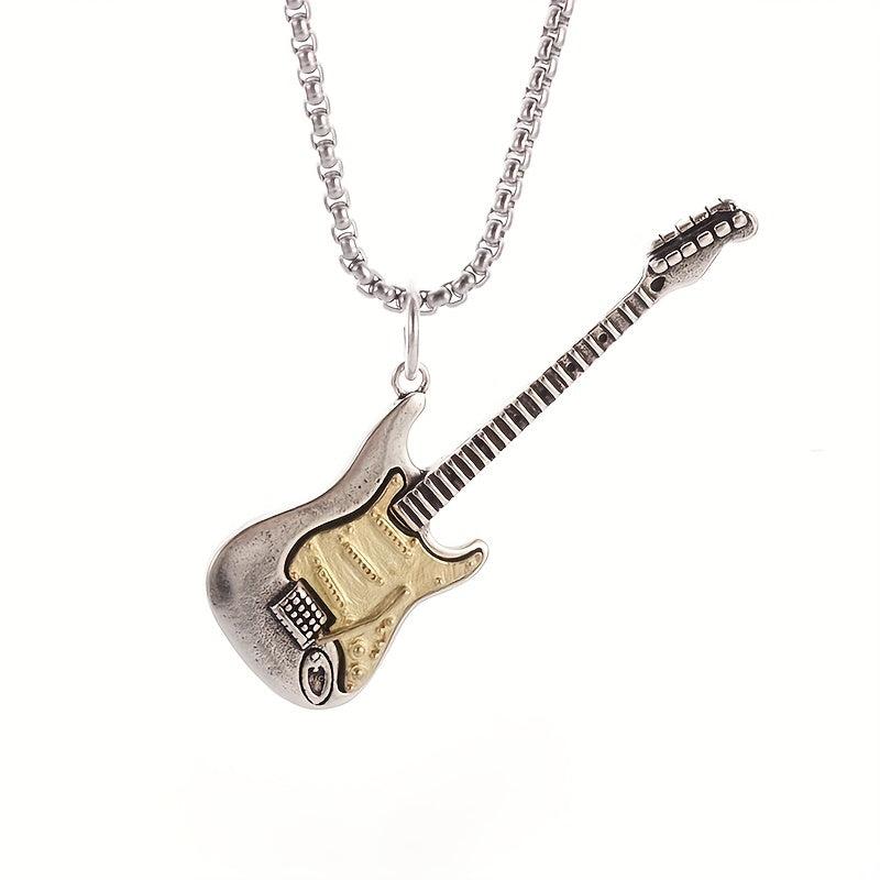 Rock Music Guitar Necklace Punk Gothic Pendant Jewelry