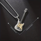 Rock Music Guitar Necklace Punk Gothic Pendant Jewelry