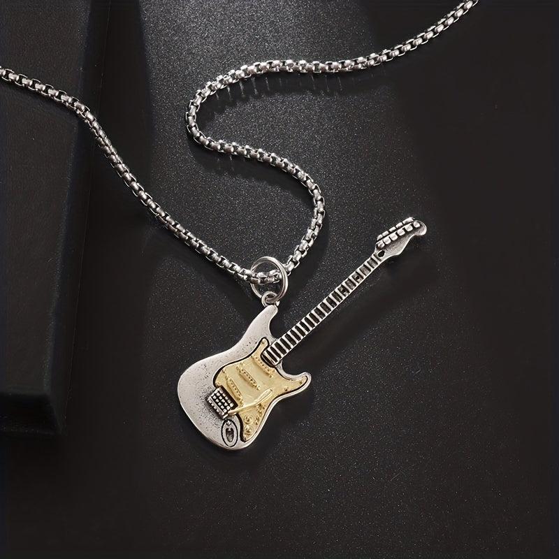 Rock Music Guitar Necklace Punk Gothic Pendant Jewelry
