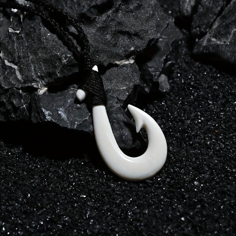 QIANZHIYUN Handcrafted Rope Necklace No Magnetic Fish Hook Pendant