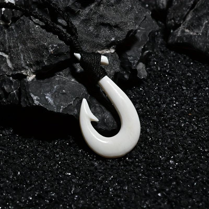 QIANZHIYUN Handcrafted Rope Necklace No Magnetic Fish Hook Pendant