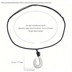 QIANZHIYUN Handcrafted Rope Necklace No Magnetic Fish Hook Pendant
