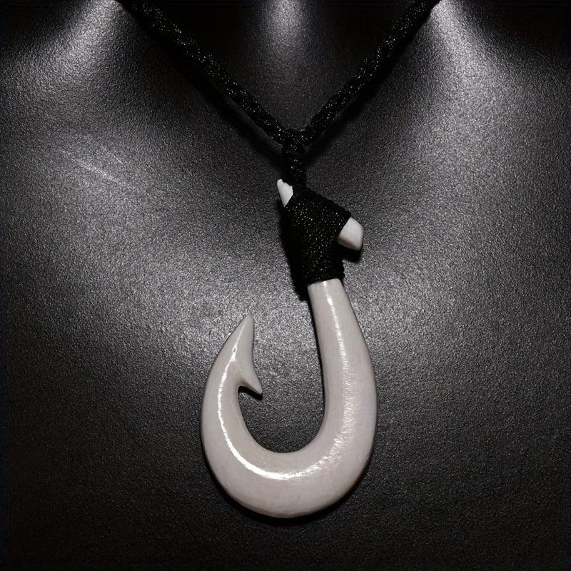 QIANZHIYUN Handcrafted Rope Necklace No Magnetic Fish Hook Pendant