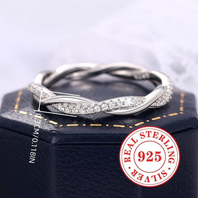 2g S925 Silver Bride Engagement Wedding Ring