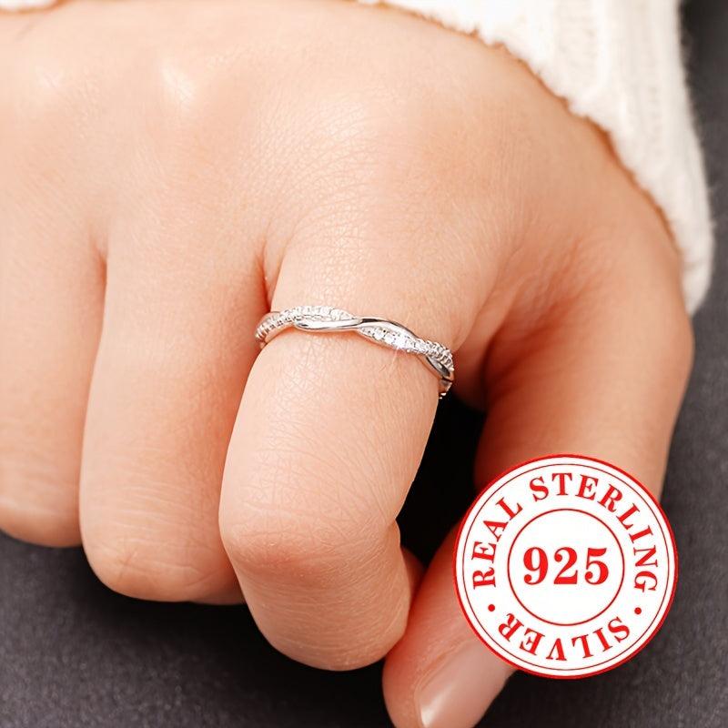 2g S925 Silver Bride Engagement Wedding Ring