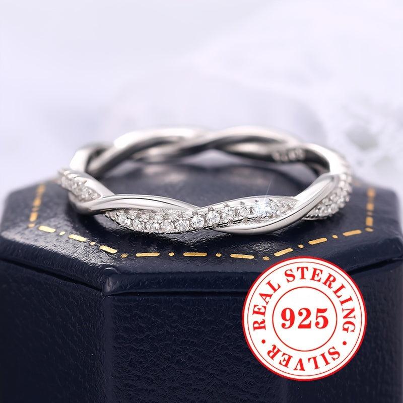 2g S925 Silver Bride Engagement Wedding Ring