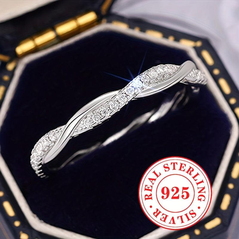 2g S925 Silver Bride Engagement Wedding Ring