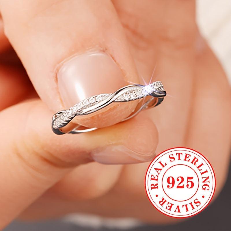 2g S925 Silver Bride Engagement Wedding Ring