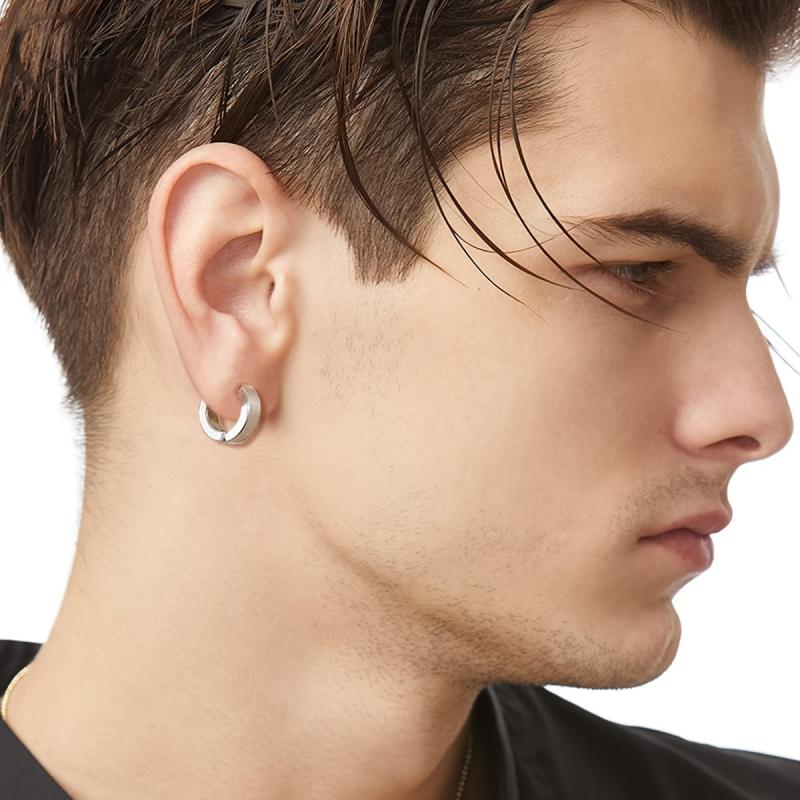 11pcs Punk Style Stainless Steel Ear Clip Set for Men and Women