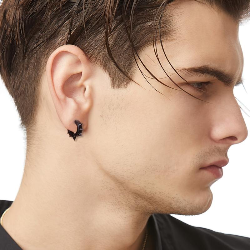 11pcs Punk Style Stainless Steel Ear Clip Set for Men and Women