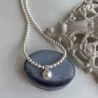 French Shell Pearl Necklace Earrings Set Daily Wedding Gift