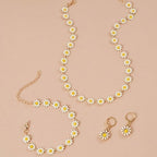Fresh Daisy Jewelry Set for Women's Gift