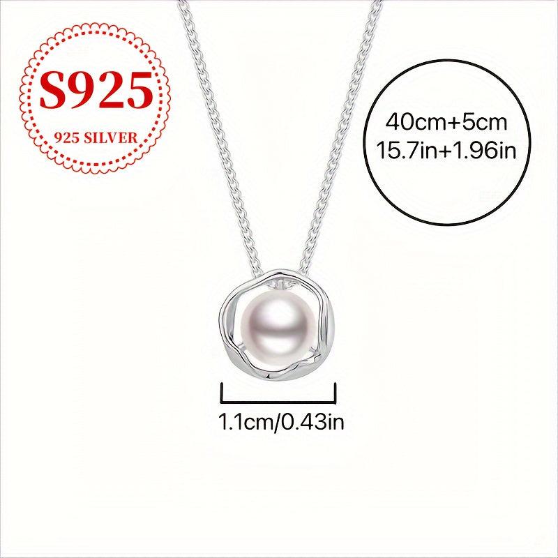 925 Sterling Silver Baroque Freshwater Pearls Necklace