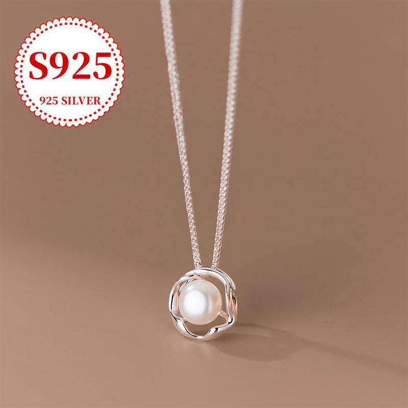 925 Sterling Silver Baroque Freshwater Pearls Necklace