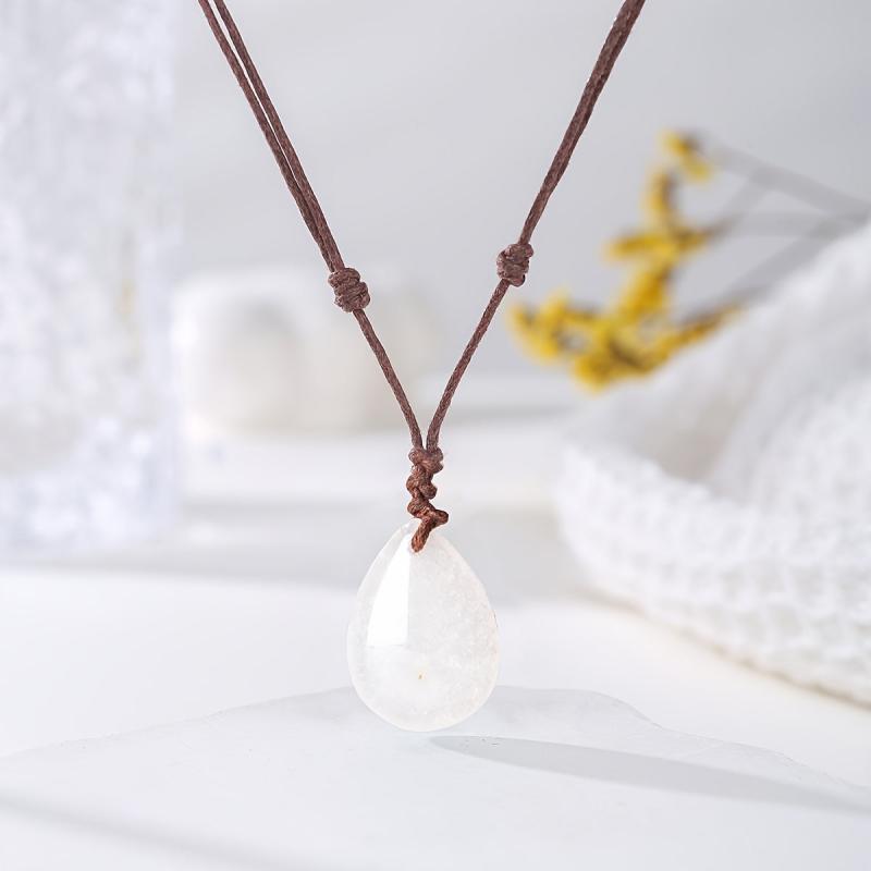 Natural Stone Amethyst & Lapis Lazuli Drop Pendant Necklace