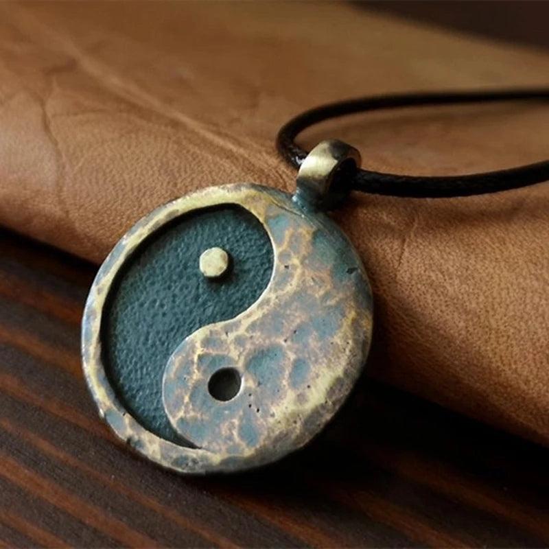 Vintage Yin Yang Charm Pendant Necklace For Women Men Party Jewelry Gift