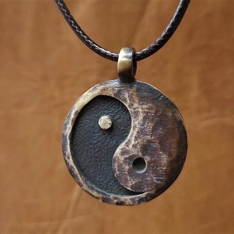 Vintage Yin Yang Charm Pendant Necklace For Women Men Party Jewelry Gift