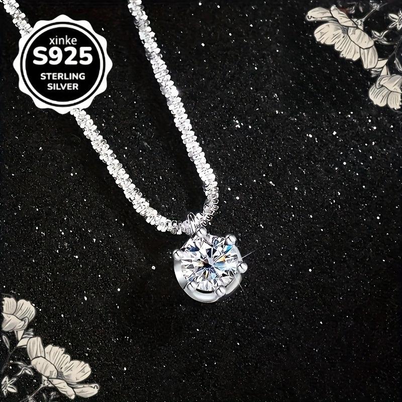 925 Sterling Silver Synthetic Zirconia Necklace Bracelet & Anklet Set