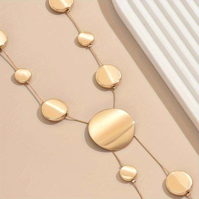 Bohemian Snake Chain Necklace Geometric Bead Casual Wear