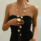 Bohemian Snake Chain Necklace Geometric Bead Casual Wear