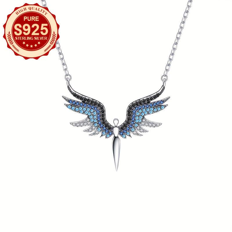 S925 Angel Wings Necklace & Zirconia - Hypoallergenic