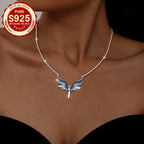 S925 Angel Wings Necklace & Zirconia - Hypoallergenic