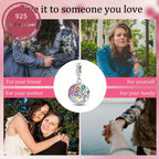 925 Silver Moon Tree Pendant Charms for DIY Jewelry