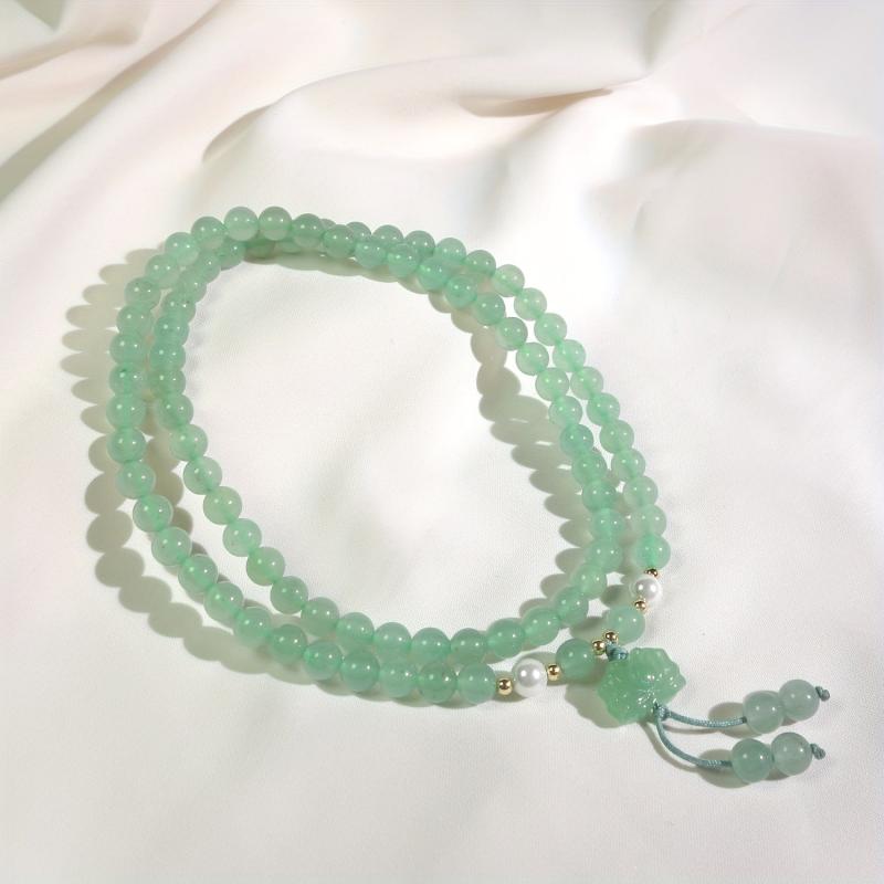 BULVEGEMET Vintage Stone Necklace & Bracelet Set, Ideal for Daily Wear & Gifting