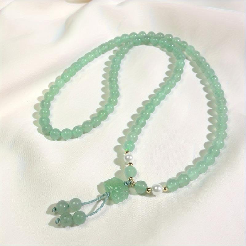 BULVEGEMET Vintage Stone Necklace & Bracelet Set, Ideal for Daily Wear & Gifting