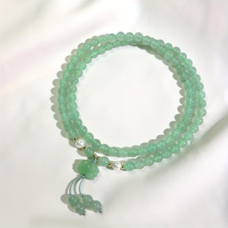 BULVEGEMET Vintage Stone Necklace & Bracelet Set, Ideal for Daily Wear & Gifting