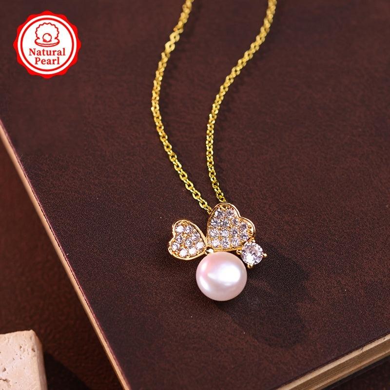Freshwater Pearl Pendant Necklace with Natural Pearls