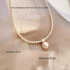 Freshwater Pearl Necklace Single Pendant Clavicle Chain Minimalist