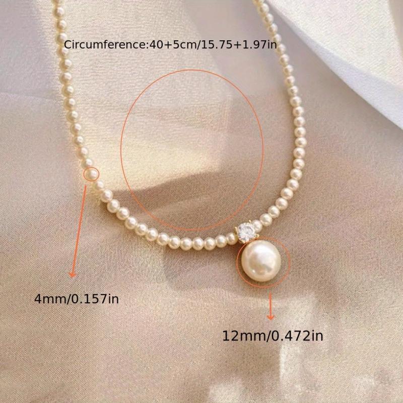 Freshwater Pearl Necklace Single Pendant Clavicle Chain Minimalist