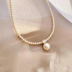 Freshwater Pearl Necklace Single Pendant Clavicle Chain Minimalist