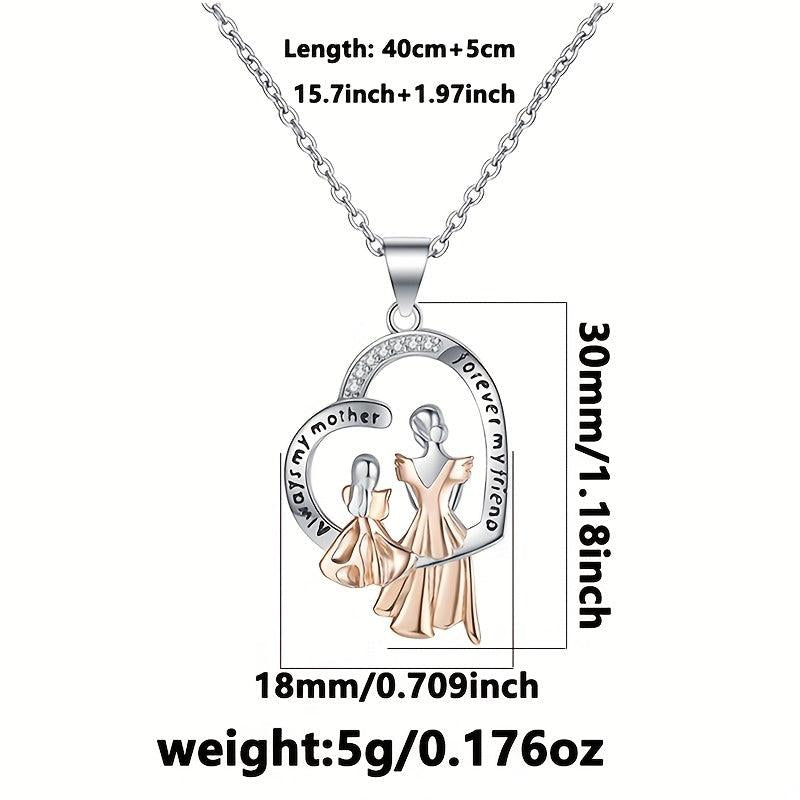 Heart Shaped Mother Daughter Necklace