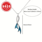 Fish Tail Necklace S925 Silver Hypoallergenic High End Style