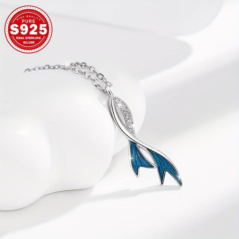 Fish Tail Necklace S925 Silver Hypoallergenic High End Style