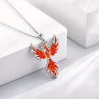 Silver Phoenix Pendant Necklace for Women