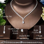 AAA Zirconia Water Drop Shape Women's Blingbling Jewelry Set
