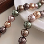 12mm Coffee Faux Necklace Choker Vintage Style Chain