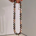 12mm Coffee Faux Necklace Choker Vintage Style Chain