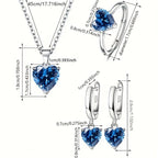 925 Silver Pendant & Zirconia Jewelry Set