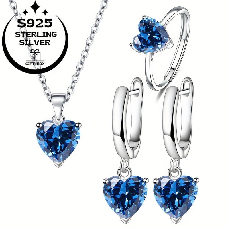 925 Silver Pendant & Zirconia Jewelry Set