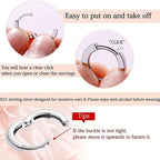 925 Sterling Silver Small Circle Stud Earrings for Men Women